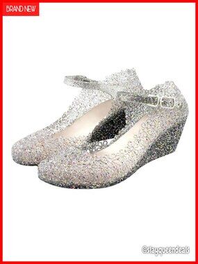 Crystal Jelly High Heel Sandals Mary Jane Heeled Sandals Summer Beach Hollow